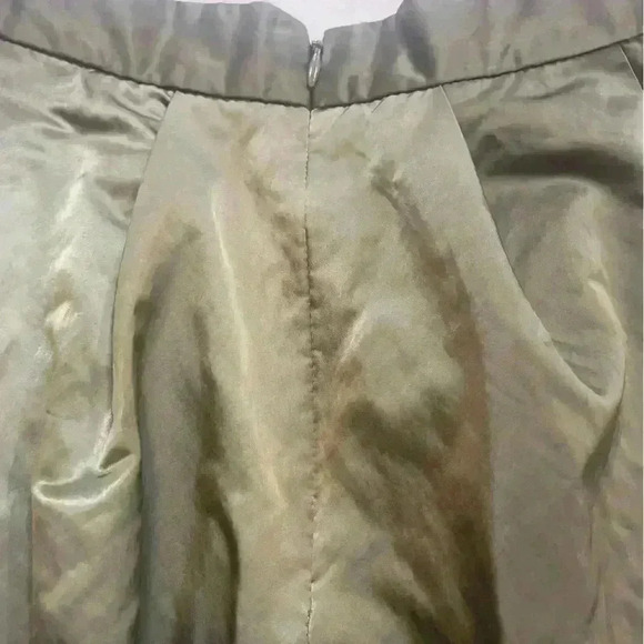 Banana Republic Size 4 Women’s Pleated Pocket Dress Olive Green - Picture 7 of 9